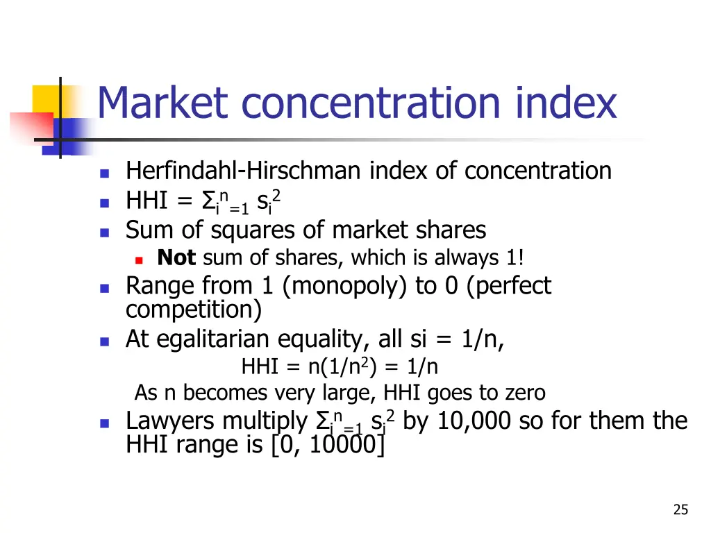 market concentration index