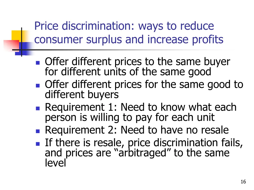 price discrimination ways to reduce consumer