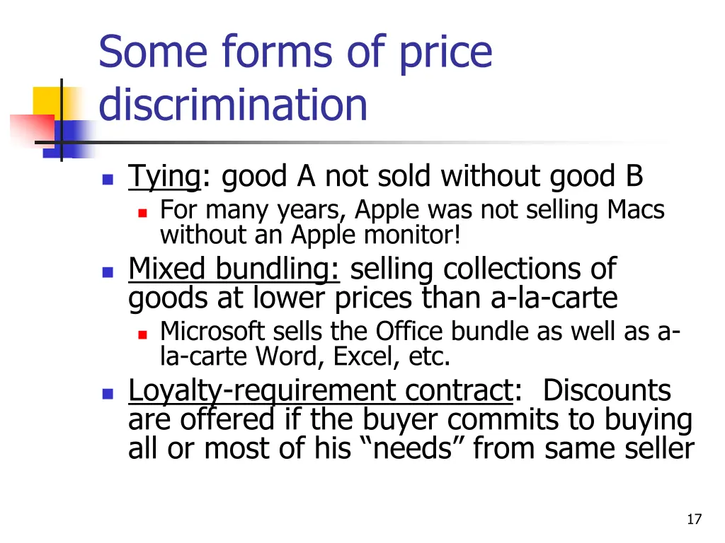 some forms of price discrimination