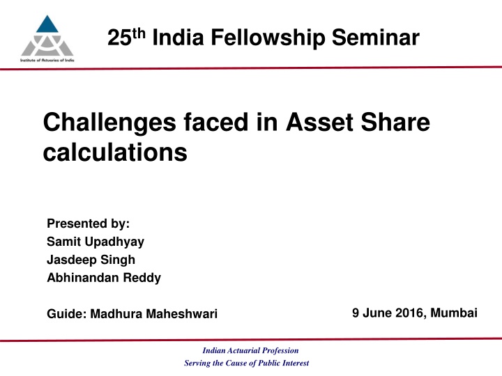 25 th india fellowship seminar