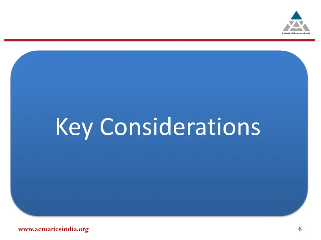 key considerations