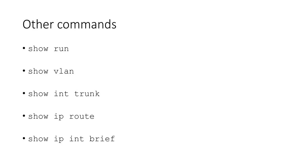 other commands