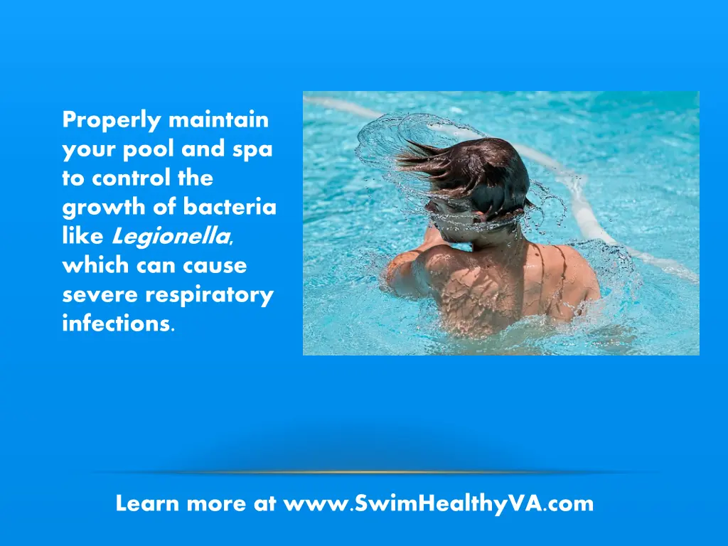 properly maintain your pool and spa to control