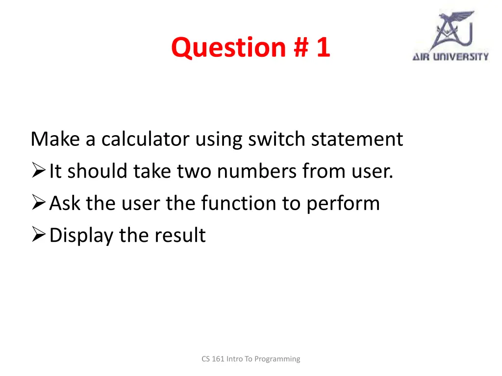 question 1