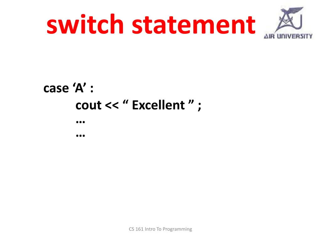 switch statement 3