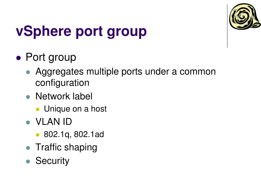 vsphere port group 1