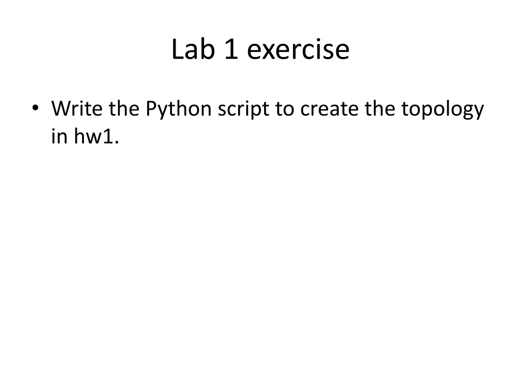 lab 1 exercise