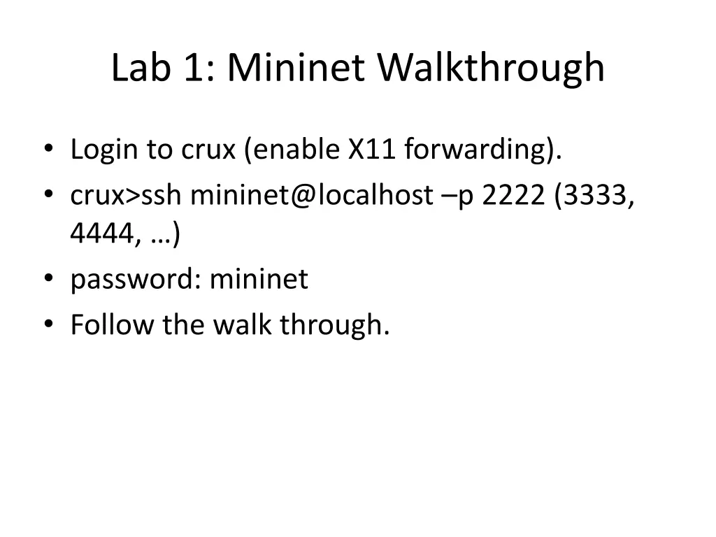 lab 1 mininet walkthrough 1