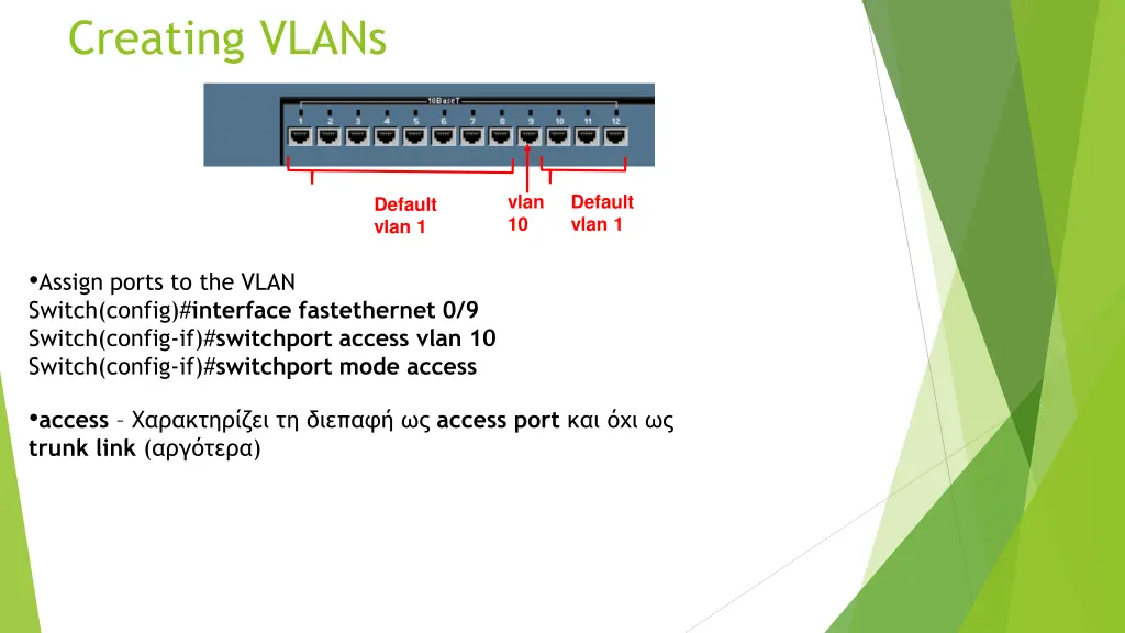 creating vlans 1