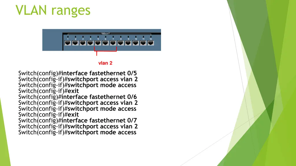 vlan ranges