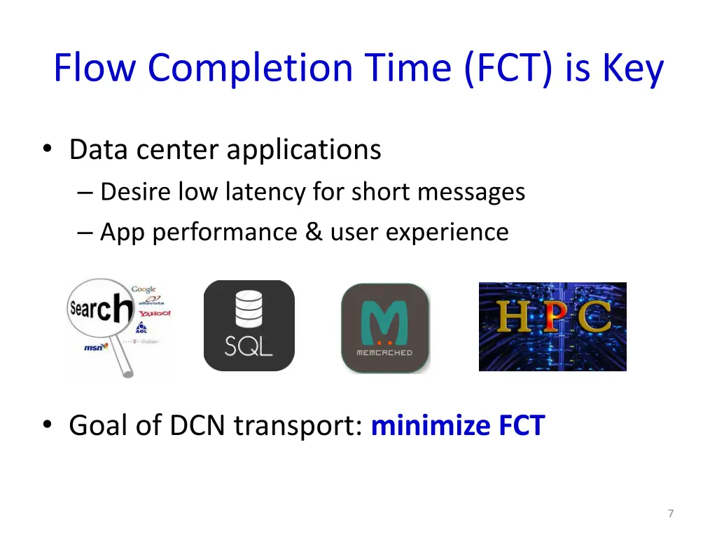 flow completion time fct is key