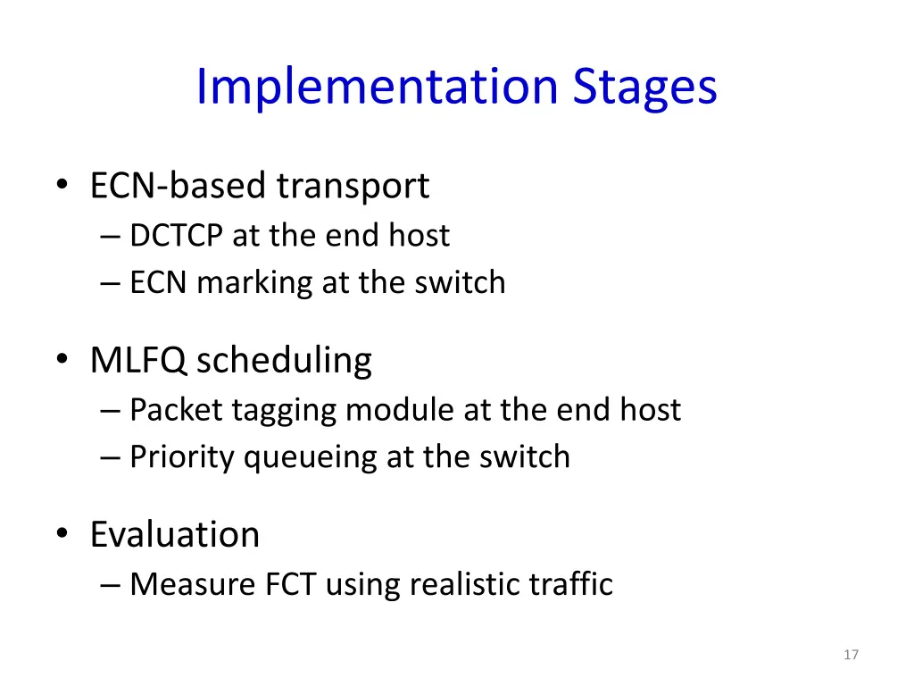 implementation stages