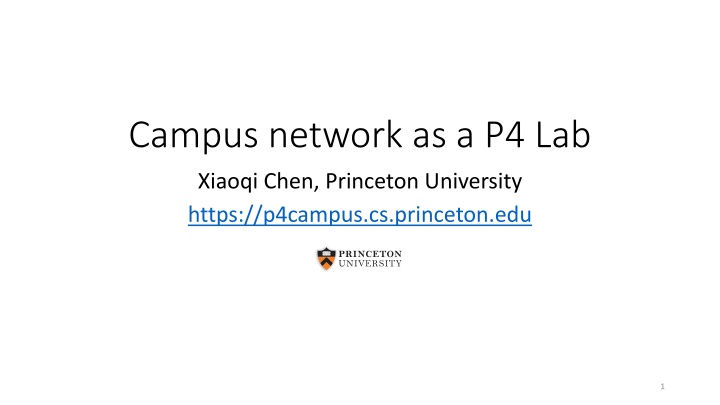 campus network as a p4 lab