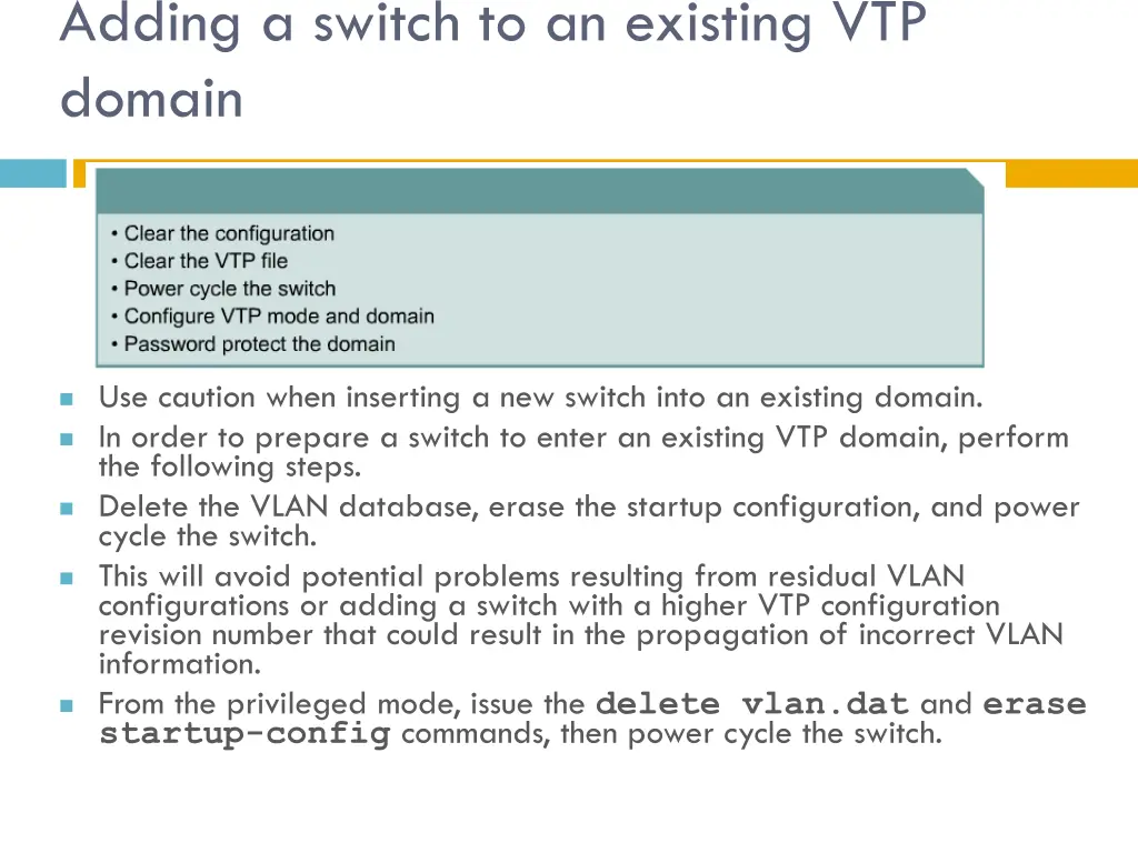 adding a switch to an existing vtp domain