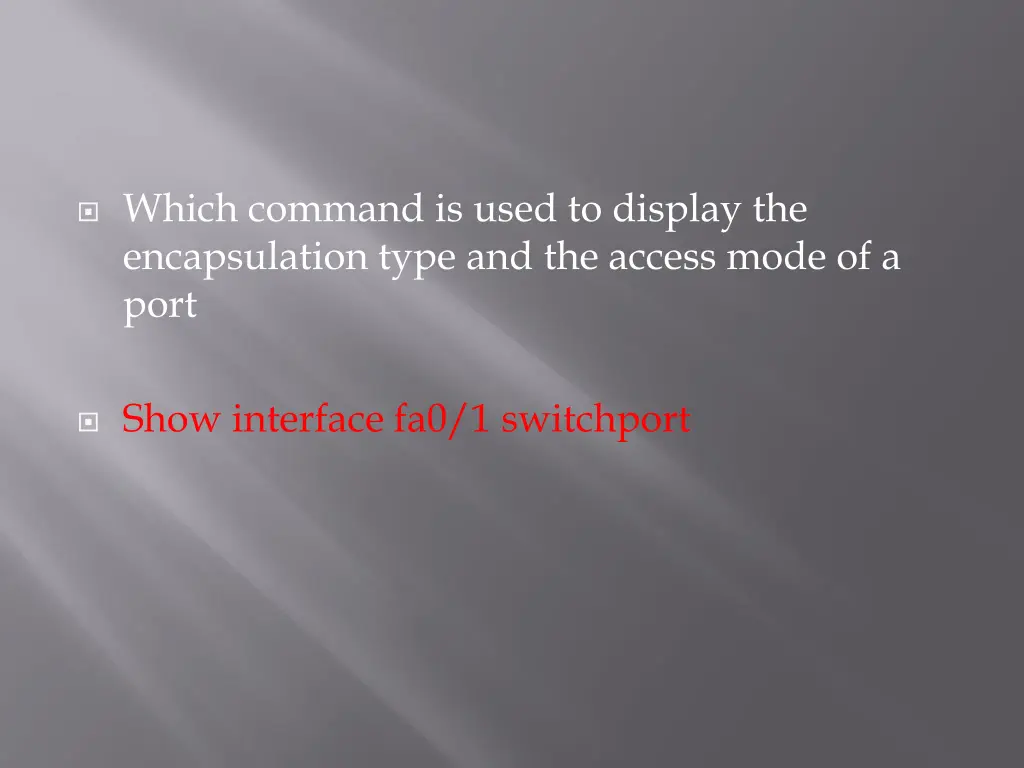 which command is used to display