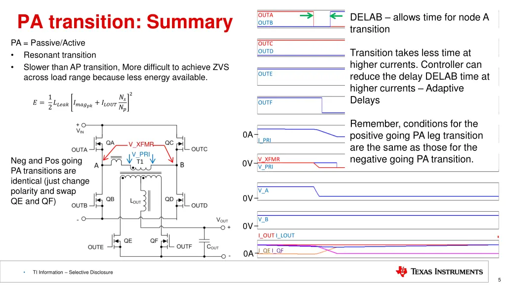 pa transition summary