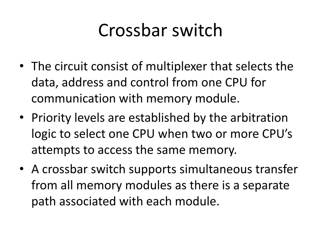 crossbar switch 4