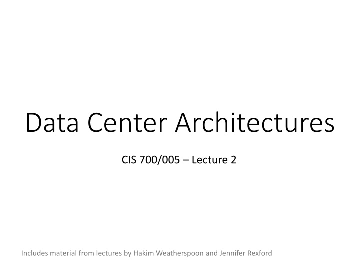 data center architectures