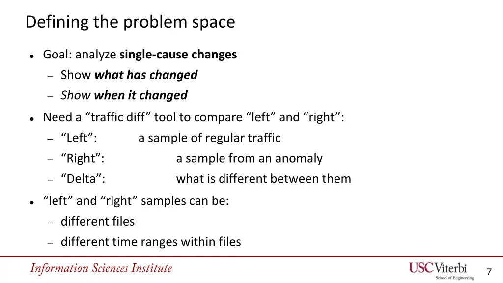 defining the problem space