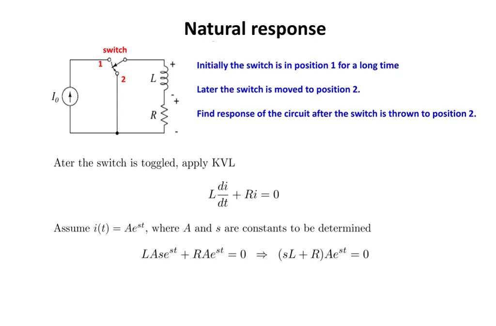 natural response 7