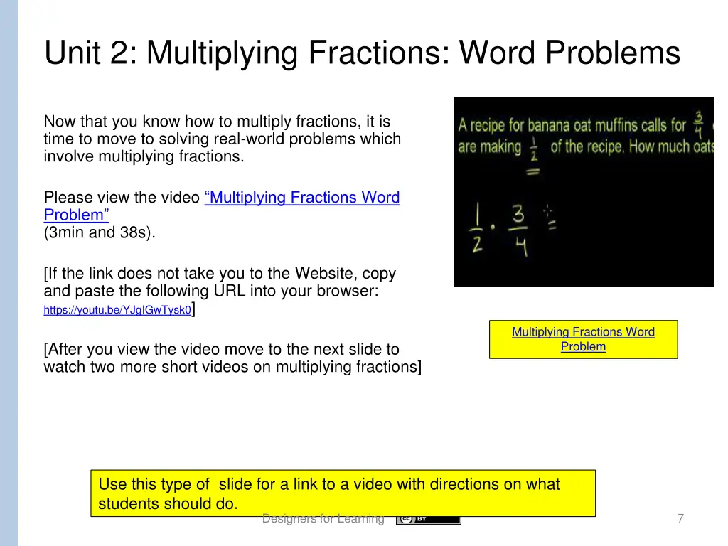 unit 2 multiplying fractions word problems