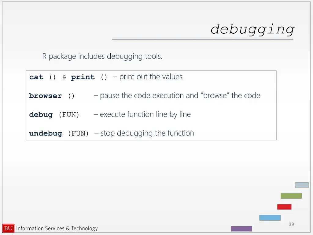 debugging