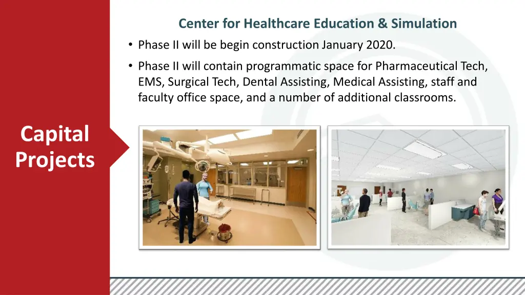 center for healthcare education simulation phase 1