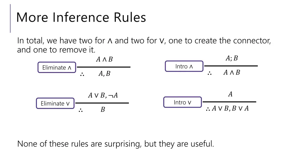 more inference rules 1