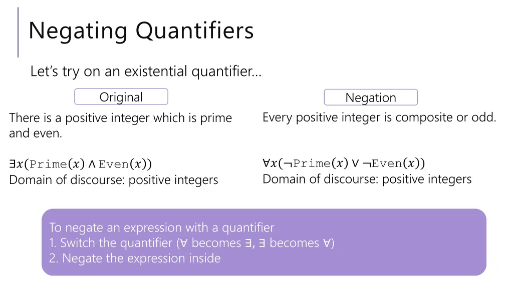 negating quantifiers 1