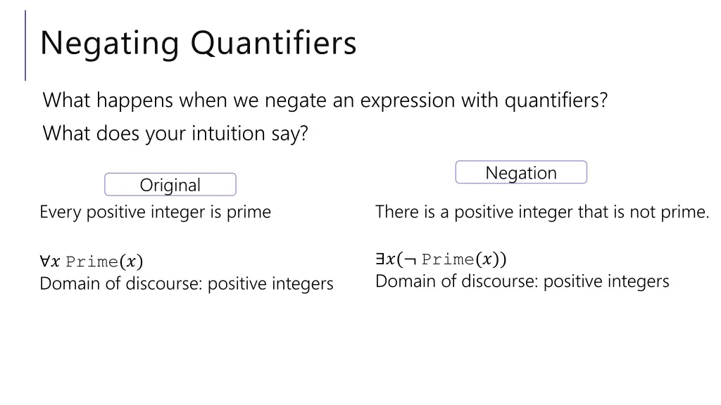 negating quantifiers