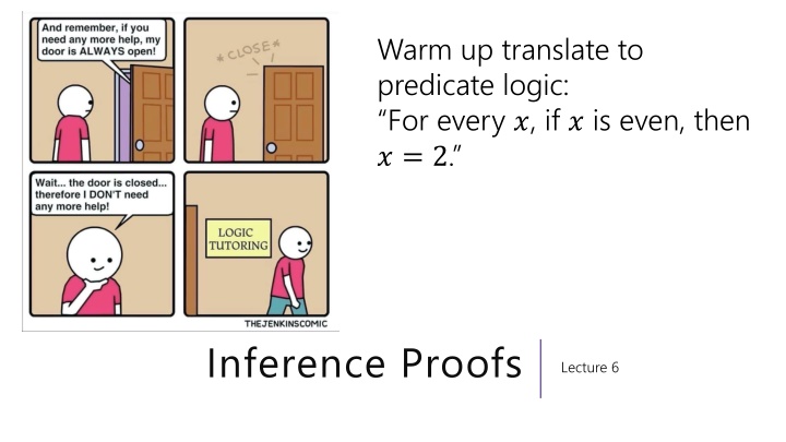 warm up translate to predicate logic for every