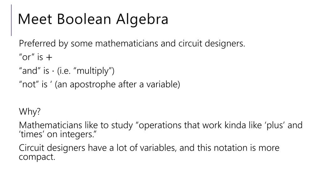 meet boolean algebra