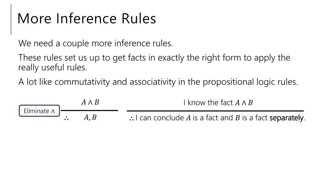 more inference rules