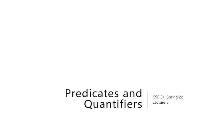 predicates and quantifiers