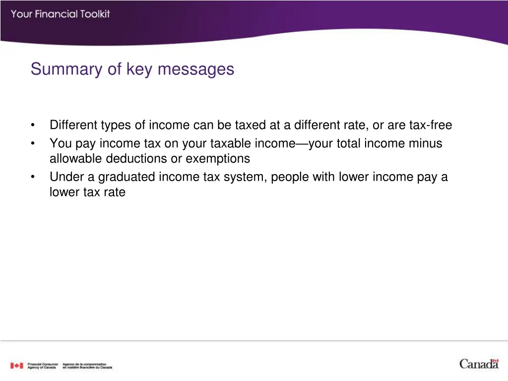 summary of key messages 1