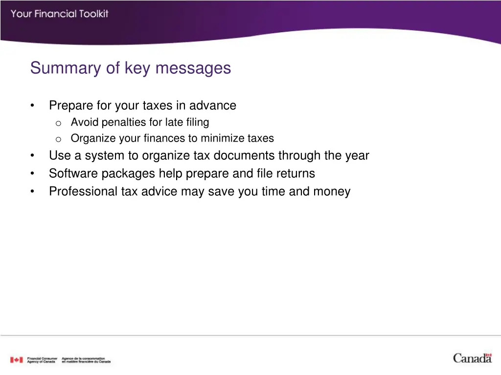 summary of key messages 3