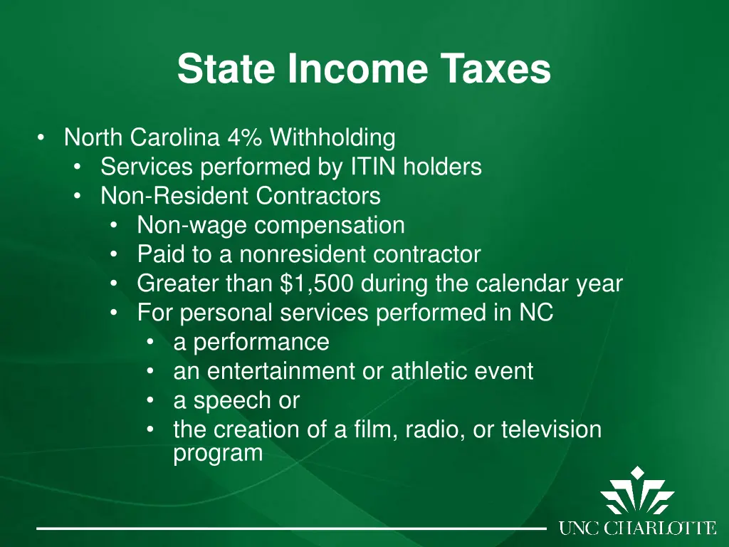 state income taxes