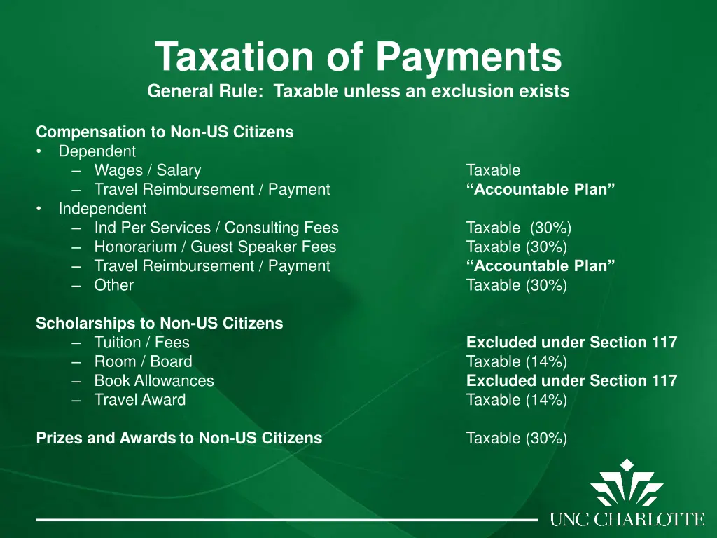 taxation of payments general rule taxable unless