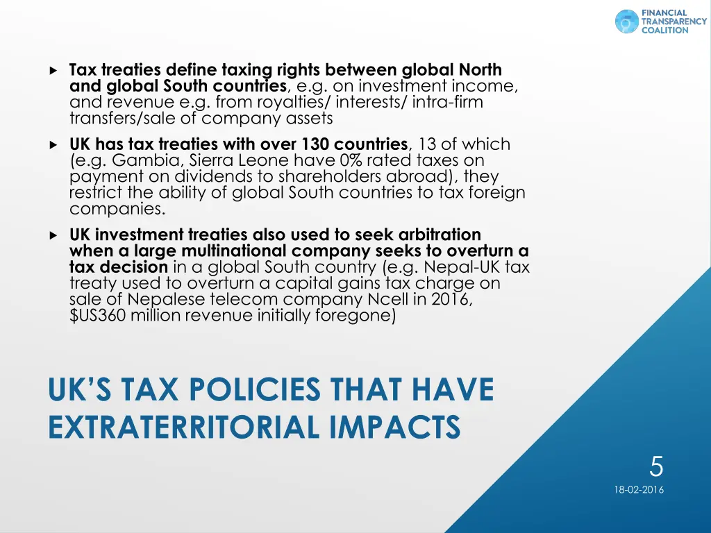 tax treaties define taxing rights between global