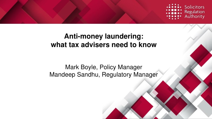 anti money laundering what tax advisers need