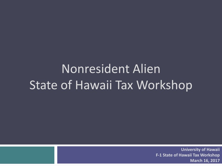 nonresident alien state of hawaii tax workshop