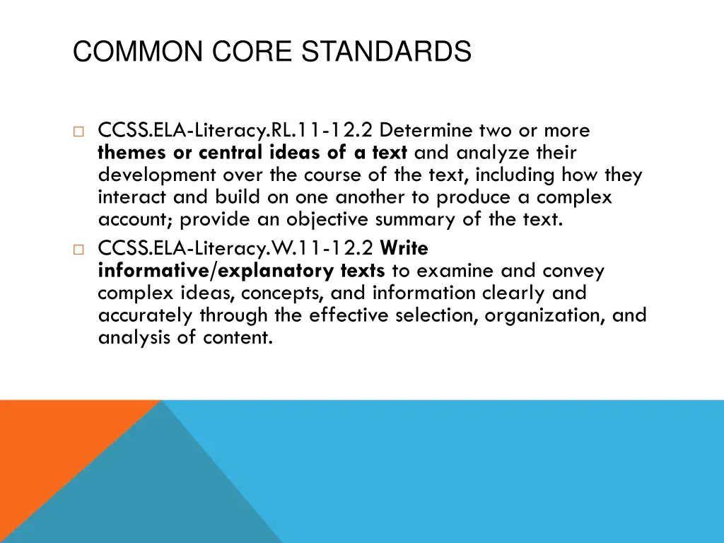 common core standards