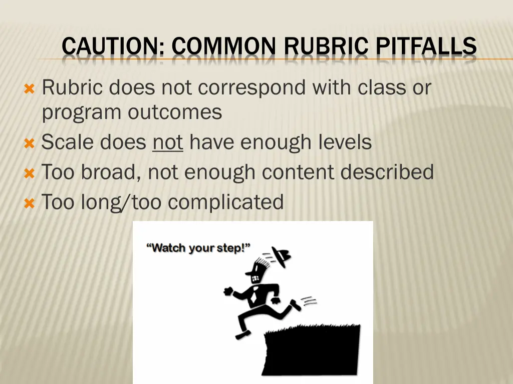 caution common rubric pitfalls