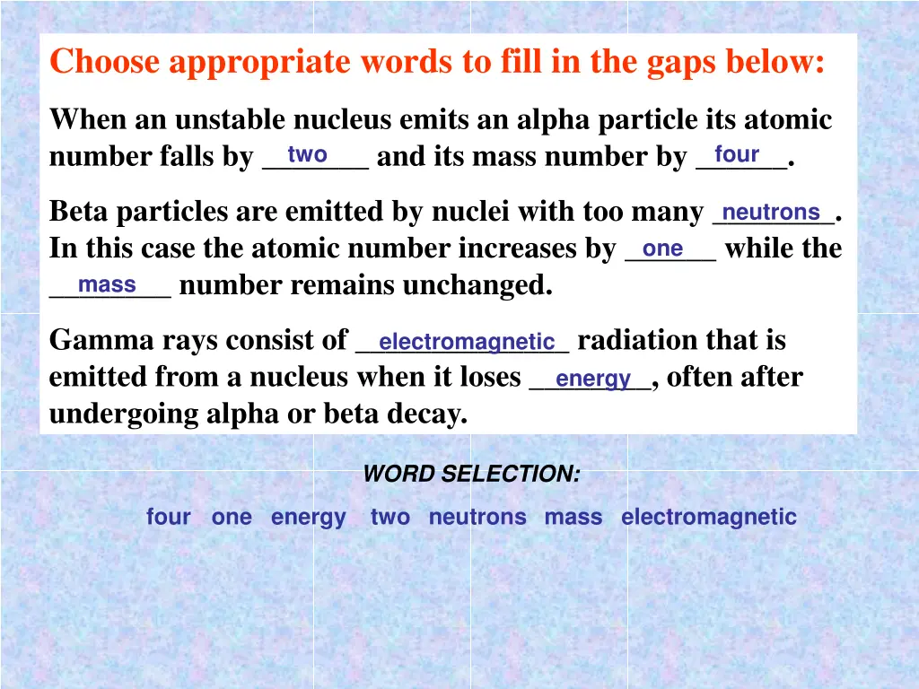 choose appropriate words to fill in the gaps below 3