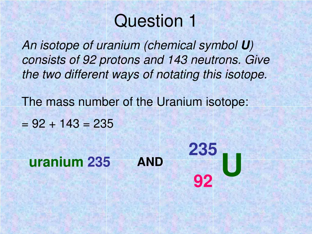 question 1