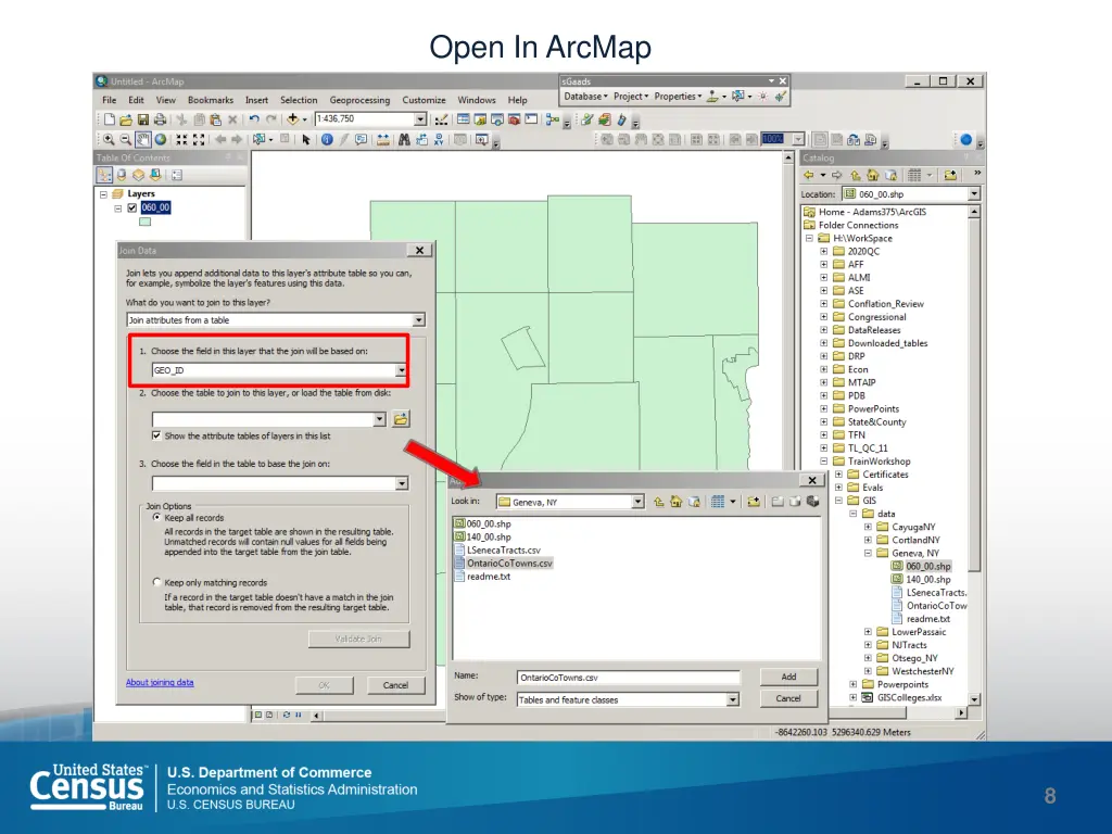 open in arcmap