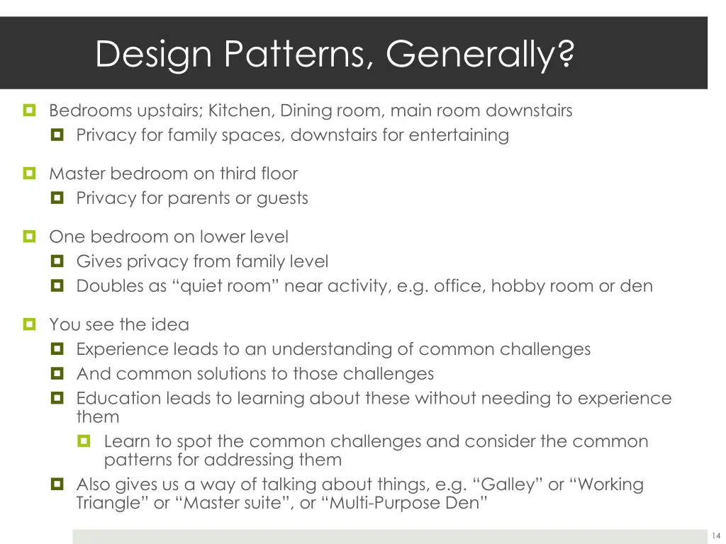 design patterns generally 1