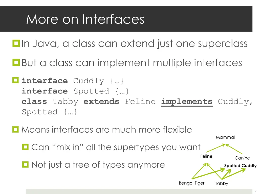 more on interfaces