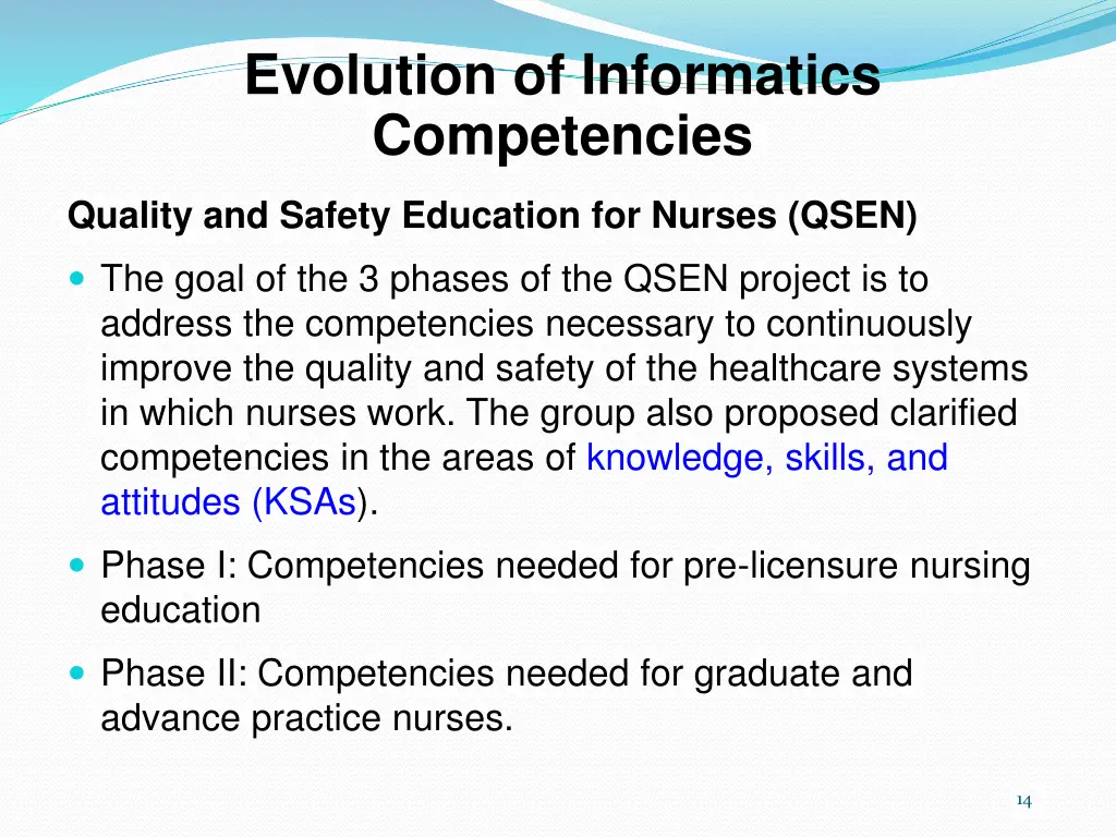 evolution of informatics competencies 1