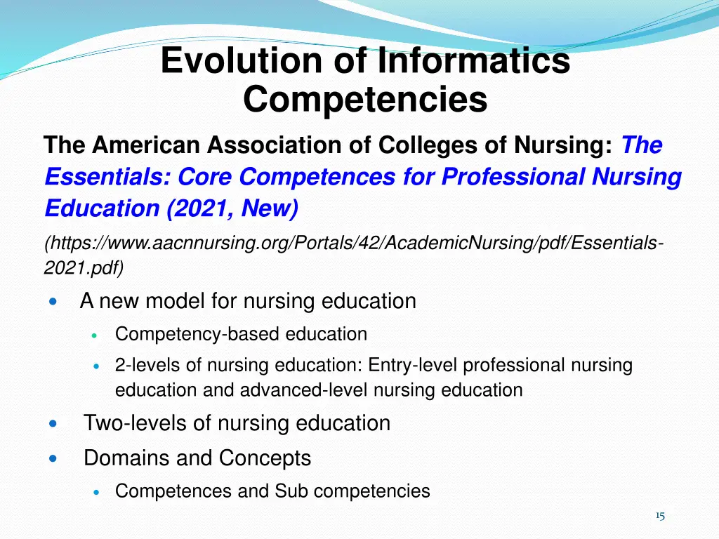 evolution of informatics competencies 2